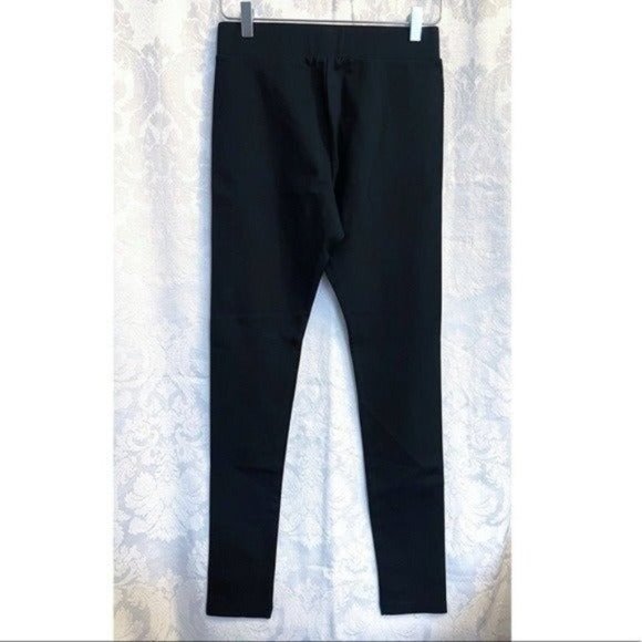 Romeo + Juliet Couture Ponte Leggings Size M GUC Tuxedo Stripe Faux Leather - Picture 4 of 6